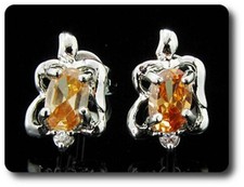 Earrings Orange Sapphire 0