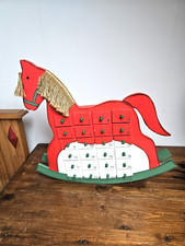 Cheval à bascule en bois Avent De Noël