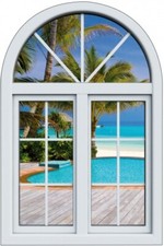 Sticker Fenêtre trompe l'oeil