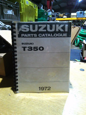 1972 SUZUKI T350 PARTS CATALOGUE REPRINT