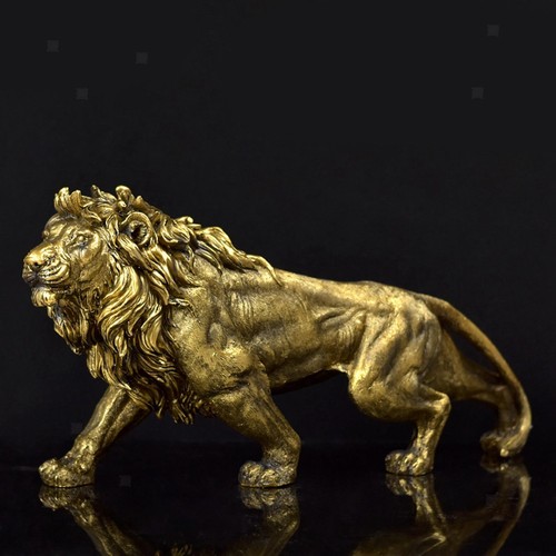 Puissant lion statue - puissant, résine