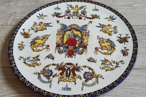 Grand plat gien décor - gien,