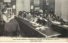 PARIS arrondissement 07 Cours normal Catholic d'enseignement Menager rue