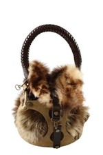 Sac à main en fourrure marron