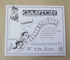 Certificat Pixi Gaston Lagaffe