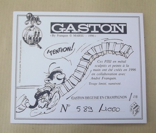 Certificat pixi gaston - pixi,