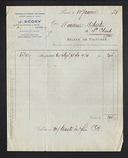 PARIS (X° Arrt) GLASS GLASSES, SLABS, TILES & ICE "J. SCORY" in 1921