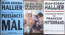 Trois livres de Jean-Edern Hallier dont L'honneur perdu de François Mitterrand
