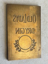 Brass Plate Die Printing Old Lady’s Dry Gin Label Alcohol Bottle
