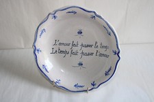 Ancienne assiette parlante en