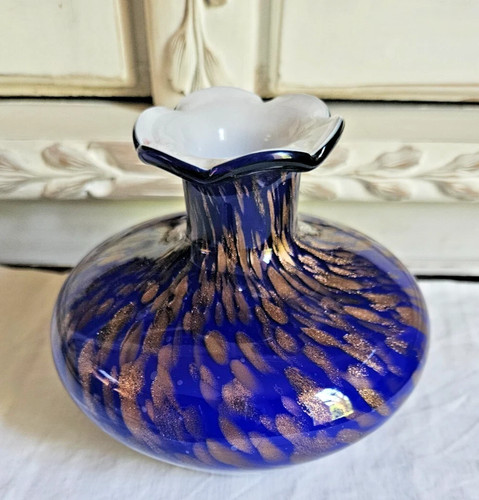 Vase verre bleu nuit - vase,