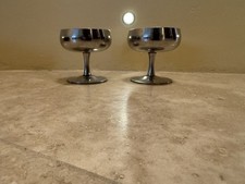 2 VINTAGE rare MEPRA INOX 18/10 Italy Cups or Ice Cream dishes or ceremonial cup