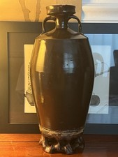 Rare & Antique Chinese Song To Ming Dynasty Ceramic Handled Jar/Vase