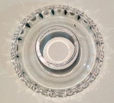 (6 PIÈCES) BOBÈCHES EN CRISTAL TRANSPARENT, Ø 100 mm, TROU 33 mm, POUR LUSTRES