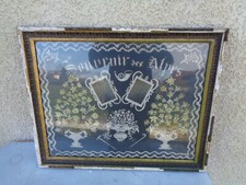 Ancien cadre photo souvenir des Alpes chasseur alpin travail poilu piolet 