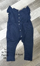 1+ in the family 24 Mois Bébé Fille : Salopette combinaison bleue Été TBE