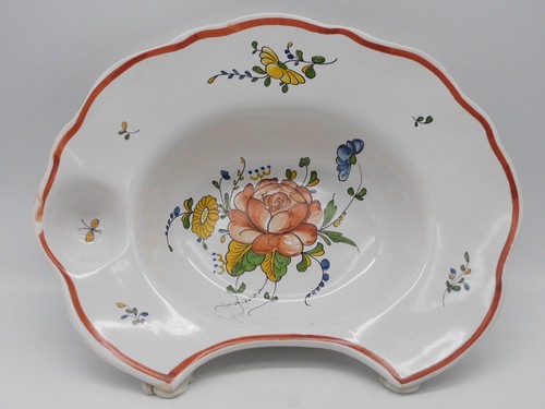 Plat barbe faience a - barbe,