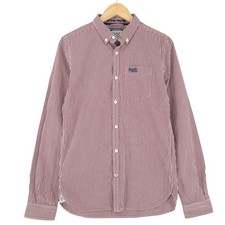 Chemise Superdry Rouge Slim Fit À Carreaux En Coton Taille S