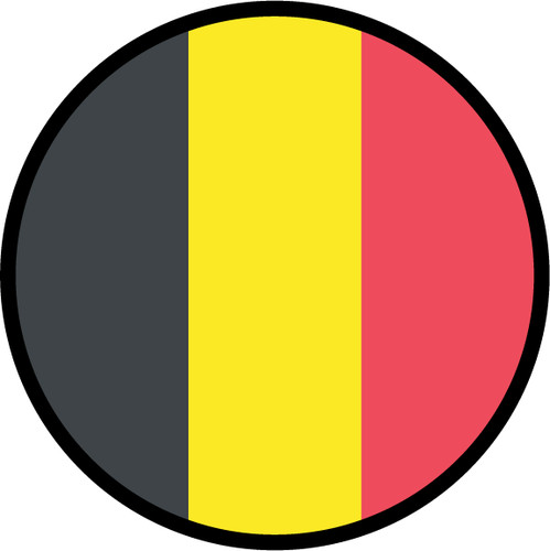 Belgium flag circle sticker - belgium,