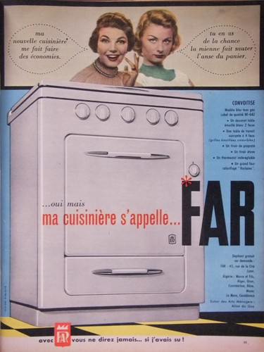 Publicité 1958 cuisinière - publicitÉ,