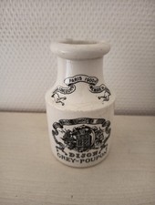 OLD SMALL DIJON MUSTARD POT "GREY-POUPON" DIGOIN-SARREGUEMINES CIRCA 1900