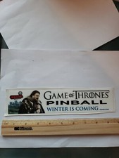 Game of Thrones Stern Pinball Promo Sticker winter coming Edward stark rare larg