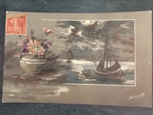 Illustree cadre bateaux - cp,