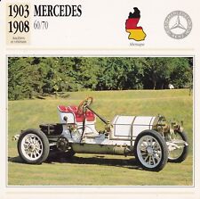MERCEDES 60/70 - ALLEMAGNE 1903 / 08 - CARTE COLLECTOR VOITURE OLDTIMER