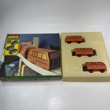 Vintage Brio 33512 Wooden Railway Intercity Train W/ Box 1980s