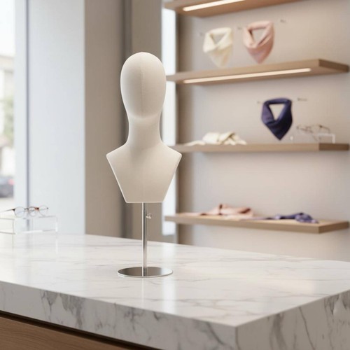 Mannequin buste beige clair - mannequin,