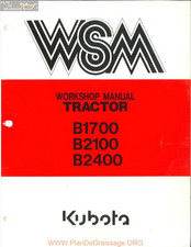 Workshop Service Manual for Kubota B1700 B2100 B2400 Tractor (digital copy)