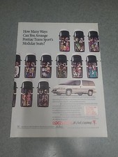 Pontiac Trans Sport Minivan Print Ad 1990 8x11 Wall Art Decor 