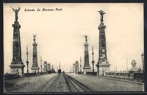 Cpa ostende nouveau pont - cpa, ostende,