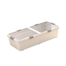 Conteneur De Rangement Sous Le Lit Avec Roulettes Et Couvercle Pour Garde-robe