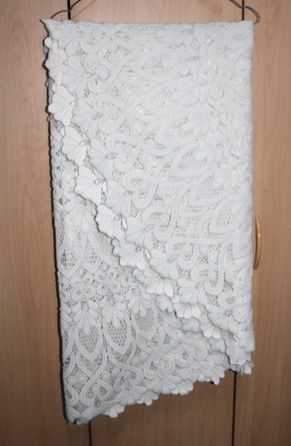 Nappes ovale ecru brode - ovale,