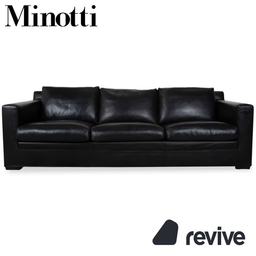 Minotti leather seater sofa - minotti,