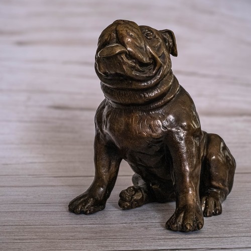 Bronze ancien bouledogue - bronze,