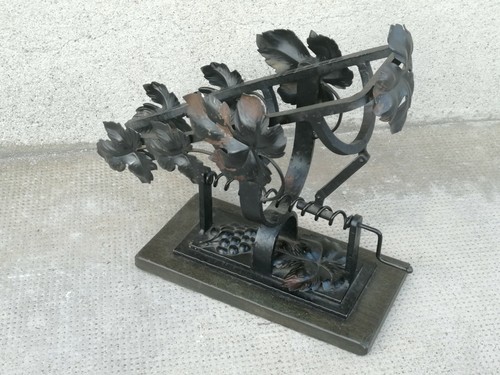 Porte bouteille art - , fer