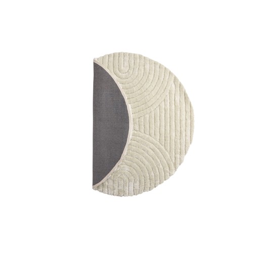 Tapis déco texturé rond - déco,