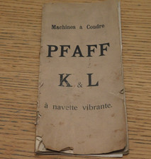 NOTICE PFAFF K & L ancien
