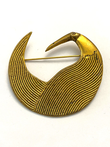 Grande broche bronze doré - en,