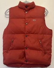 Napapijri Gilet Womens 12  Red Padded Down Fill Button Up Bodywarmer Sleeveless