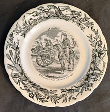 Assiette Parlante Médaille d'Or HB Choisy le Roi, Militaires, N° 12 Artillerie 