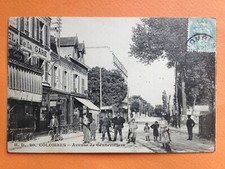 Postcard 1900 COLOMBES Hauts de Seine Animated HOTEL de la GARE "GODEFROY"