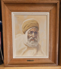 Charles LIEBERT Homme marocain au turban Oujda Maroc Peinture huile sur toile