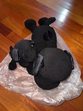 2017 Kaws x Uniqlo x Peanuts Black Snoopy Plush Toy Large 22" & Small 11”