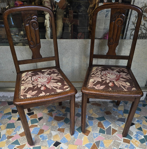 Paire chaises art déco - paire, de