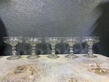 lot de 5 coupes a champagne cristal val saint lambert taille olive vers 1900