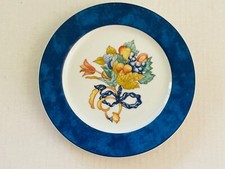 BERNARDAUD Blue Floral Borghese 8 3/8" Salad Plate