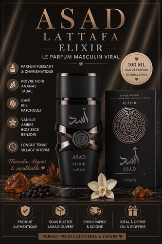 Lattafa asad elixir eau - asad, de